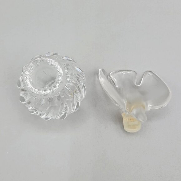 Lalique Crystal Twist Perfume Bottle Nina Ricci Perfume Bird Stopper EMPTY - Picture 6 of 8